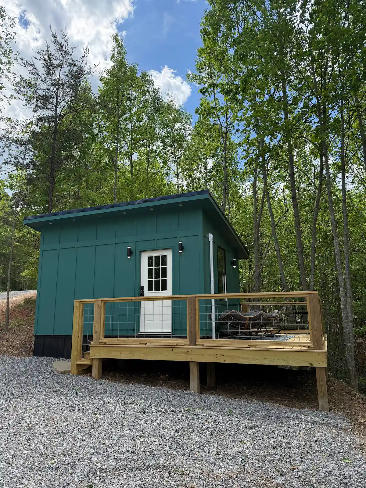 Tiny home exterior at Mountain Springs